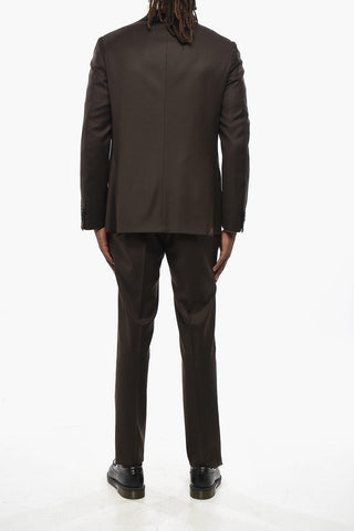 CC COLLECTION Single-Breasted Slim-Fit Wool-Blend Suit
