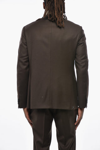 CC COLLECTION Single-Breasted Slim-Fit Wool-Blend Suit