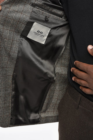 CC Collection Blazer REFINED aus Schurwolle mit Glen-Plaid-Muster