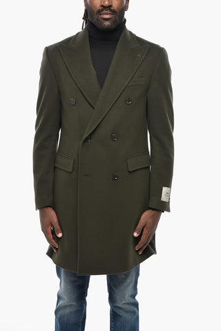 CC COLLECTION Double-breasted Coat with Peak Lapel