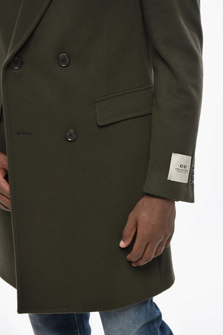 CC COLLECTION Double-breasted Coat with Peak Lapel