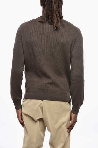 Ribbed Silk and Cashmere Crew-neck Sweater