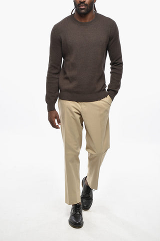 Ribbed Silk and Cashmere Crew-neck Sweater