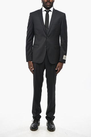 CC COLLECTION 2-Piece Virgin Wool Suit with Flap Pockets