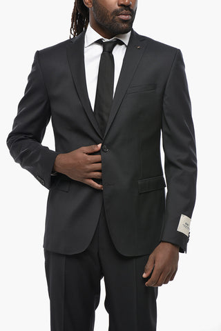CC COLLECTION 2-Piece Virgin Wool Suit with Flap Pockets