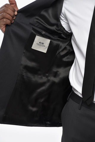 CC COLLECTION 2-Piece Virgin Wool Suit with Flap Pockets