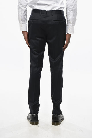 Two-Button Virgin Wool Suit with Two Vents and Shawl Collar