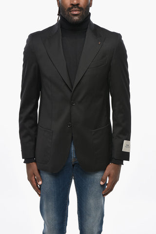 CC COLLECTION Blazer in Lana Vergine con Rever a Lancia