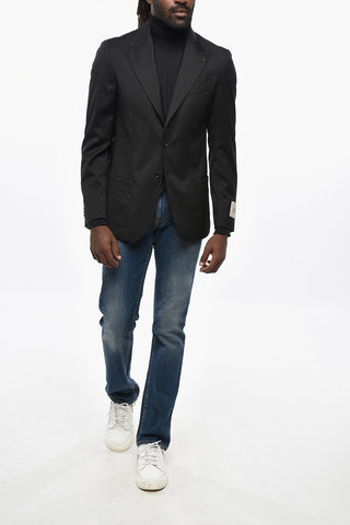 CC COLLECTION Blazer in Lana Vergine con Rever a Lancia