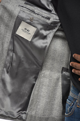 CC COLLECTION Blazer in Lana Herringbone con Rever a Lancia