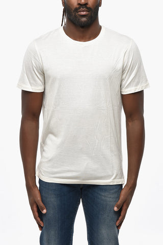 Silk and Cotton Crew-neck T-Shirt