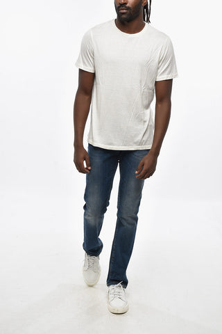 T-Shirt Girocollo in Seta e Cotone