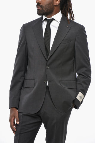 CC COLLECTION Abito Slim Fit in Lana Stretch con Rever Classico