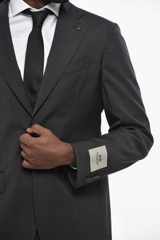 CC COLLECTION Abito Slim Fit in Lana Stretch con Rever Classico