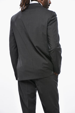 CC COLLECTION Abito Slim Fit in Lana Stretch con Rever Classico