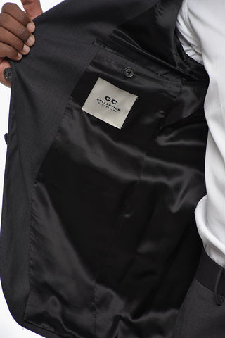 CC COLLECTION Abito Slim Fit in Lana Stretch con Rever Classico