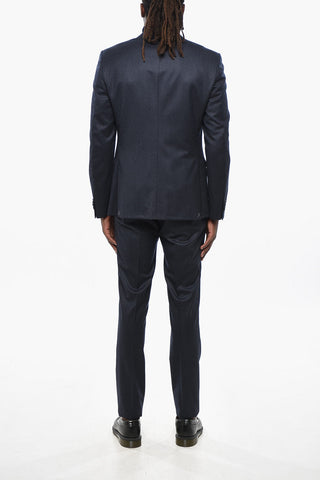 CC COLLECTION Virgin Wool Slim Fit Blazer with Flap Pockets
