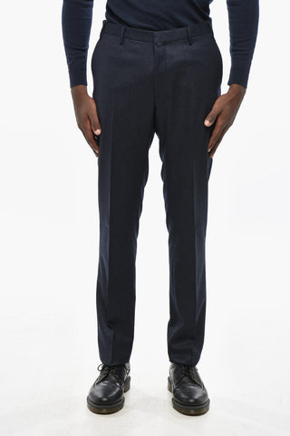 CC COLLECTION Virgin Wool Slim Fit Blazer with Flap Pockets