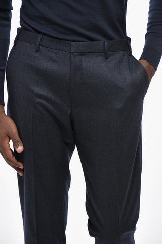 CC COLLECTION Virgin Wool Slim Fit Blazer with Flap Pockets