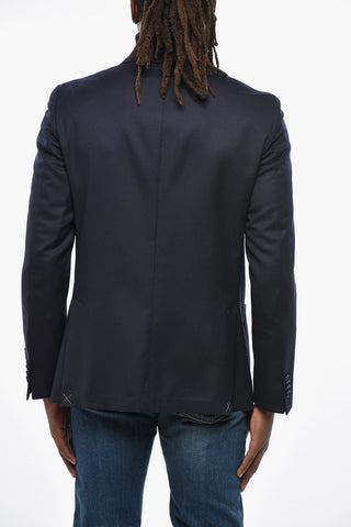 CC COLLECTION Half-lined Virgin Wool Blazer with Peak Lapel
