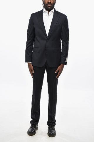 Virgin Wool Mid Rise Trousers With Scalloped Hem