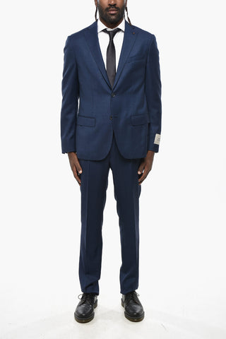 CC COLLECTION Anzug aus Schurwolle im Bird's-Eye