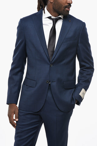 CC COLLECTION Anzug aus Schurwolle im Bird's-Eye