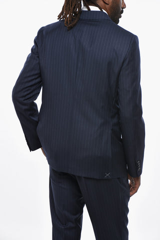 CC COLLECTION 슬림 핏 순모 핀스트라이프 수트