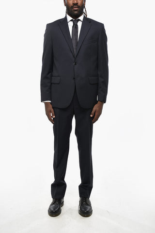 Two-Button Virgin Wool Suit with Two Vents