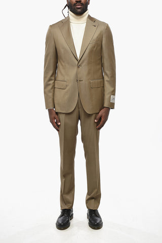 CC COLLECTION Slim-Fit Virgin Wool Suit With Classic Lapel