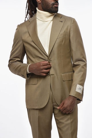 CC COLLECTION Slim-Fit Virgin Wool Suit With Classic Lapel