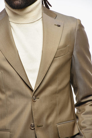 CC COLLECTION Slim-Fit Virgin Wool Suit With Classic Lapel