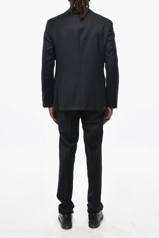 CC COLLECTION Wool-Blend Suit With Slim-Fit Design
