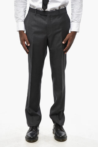 CC COLLECTION Virgin Wool Side Vents Notch Lapel 2-Button Suit