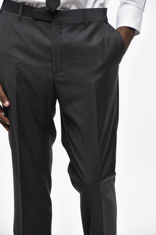 CC COLLECTION Virgin Wool Side Vents Notch Lapel 2-Button Suit