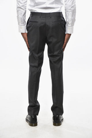 CC COLLECTION Virgin Wool Side Vents Notch Lapel 2-Button Suit