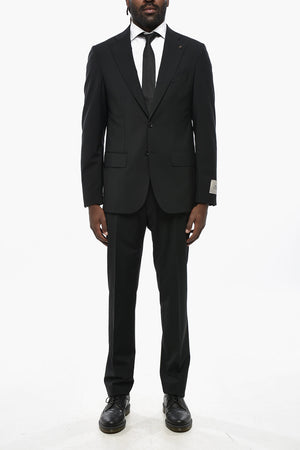 CC COLLECTION Stretch Wool Suit with Flap Pockets
