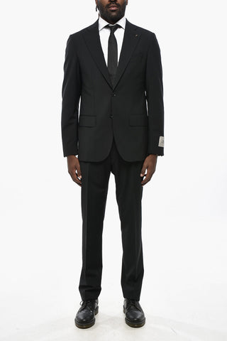 CC COLLECTION Stretch Wool Suit with Flap Pockets