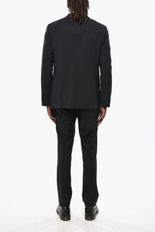 CC COLLECTION Stretch Wool Suit with Flap Pockets