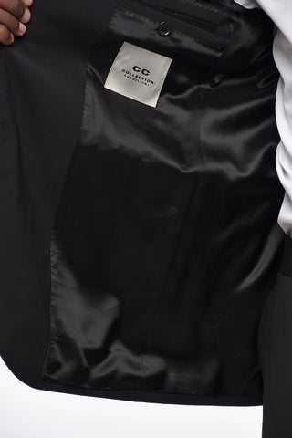 CC COLLECTION Stretch Wool Suit with Flap Pockets
