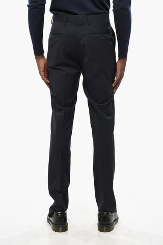 CC COLLECTION Double-breasted Virgin Wool Suit with Side Splits
