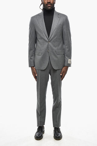 CC COLLECTION Virgin Wool Suit with Flap Pockets