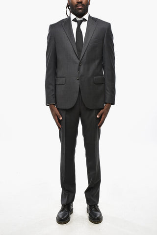 CC COLLECTION Virgin Wool Flap Pockets 2-Buttons Suit