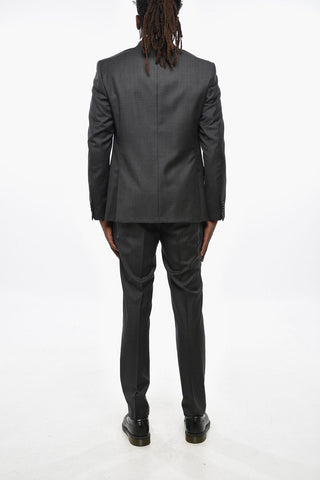 CC COLLECTION Virgin Wool Flap Pockets 2-Buttons Suit
