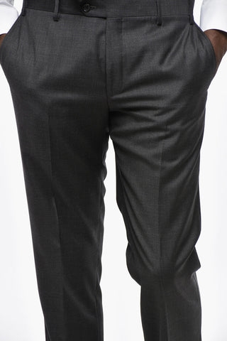 CC COLLECTION Virgin Wool Flap Pockets 2-Buttons Suit