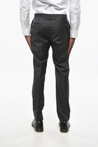 CC COLLECTION Virgin Wool Flap Pockets 2-Buttons Suit