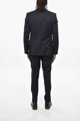 Virgin Wool Three-Piece Suit with Waistcoat and Classic Lapel