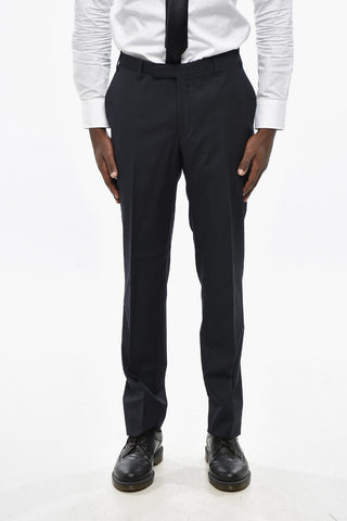 Virgin Wool Three-Piece Suit with Waistcoat and Classic Lapel