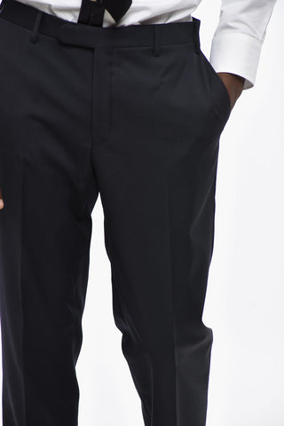 Virgin Wool Three-Piece Suit with Waistcoat and Classic Lapel
