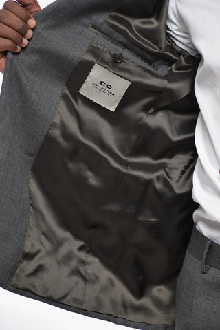 CC COLLECTION Virgin Wool Suit with Classic Lapel